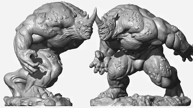Rhino 3D print model lord of rings statue 3D print model