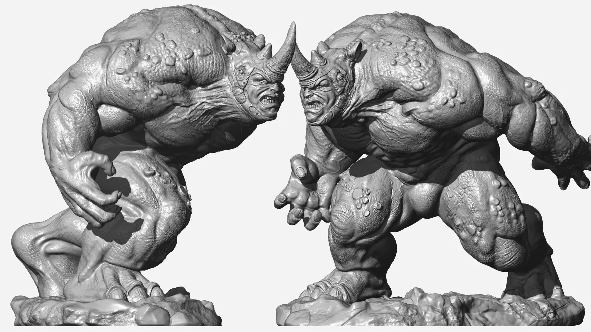 Rhino 3D print model lord of rings statue 3D print model_0