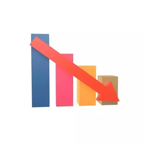 Bar Chart Decrease Icon v1 004