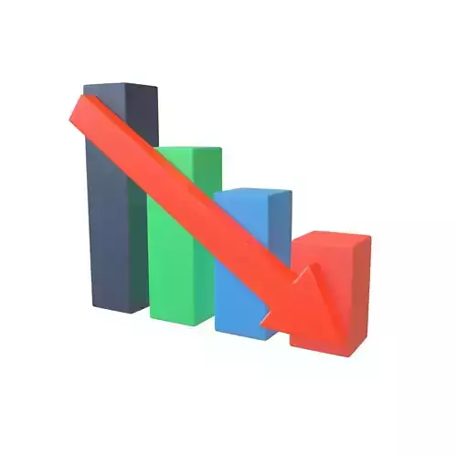 Bar Chart Decrease Icon v2 001