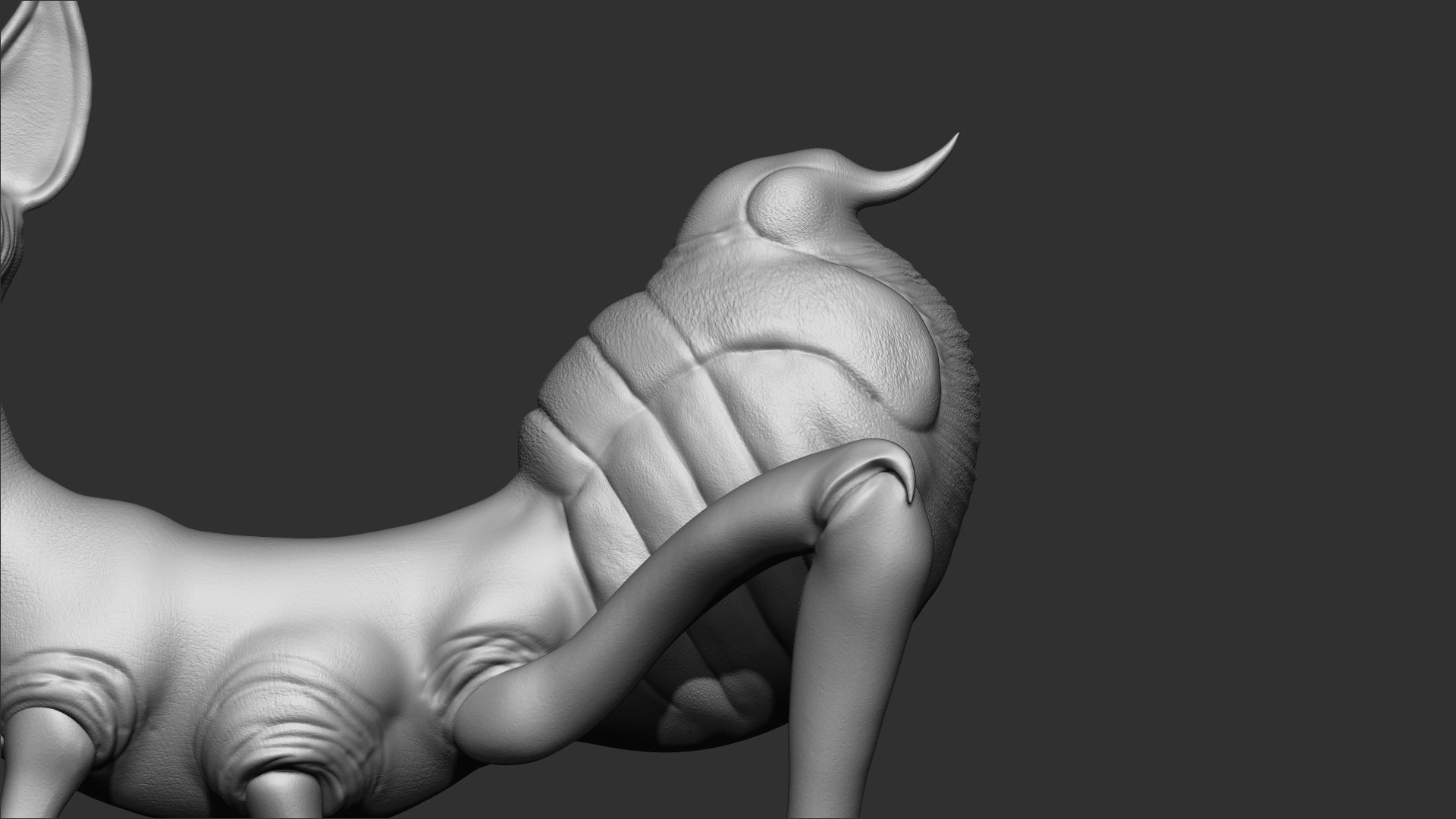 creature 3d print animal on platform 3D print model_4