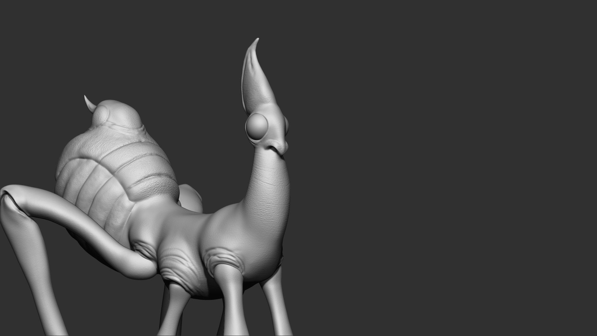 creature 3d print animal on platform 3D print model_3