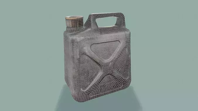 3D Scan Plastic Canister Low-poly 3D model 4