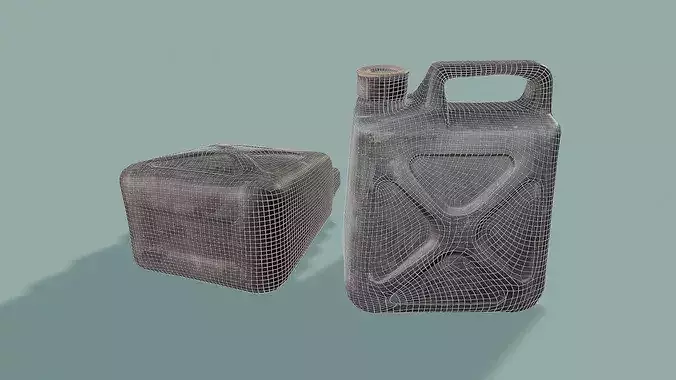 3D Scan Plastic Canister Low-poly 3D model 2
