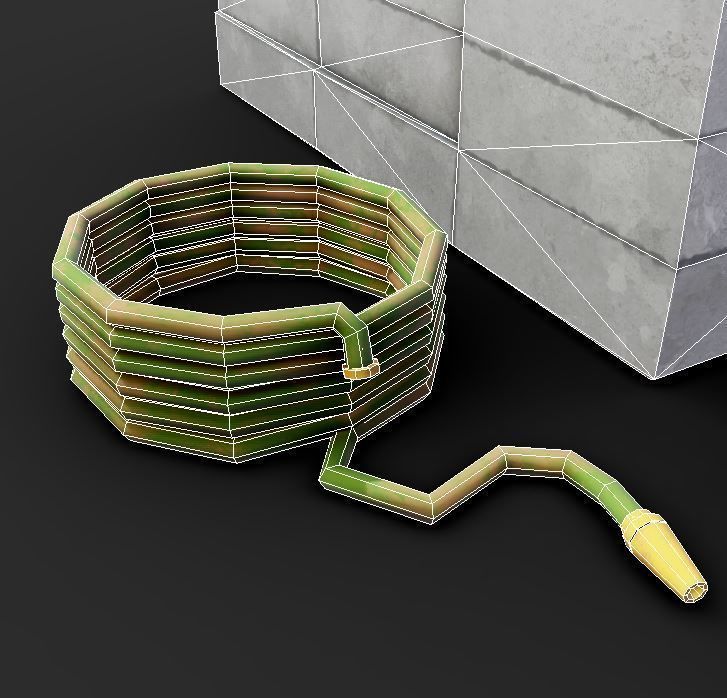 Road Works Low-poly 3D model_14