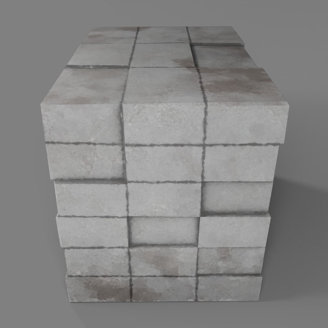 Road Works Low-poly 3D model_7