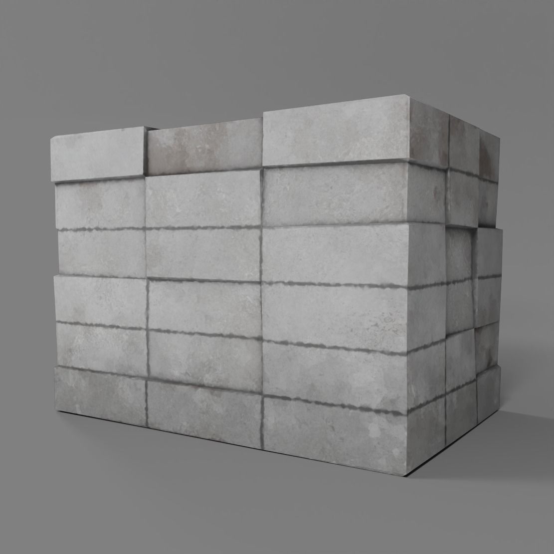 Road Works Low-poly 3D model_5