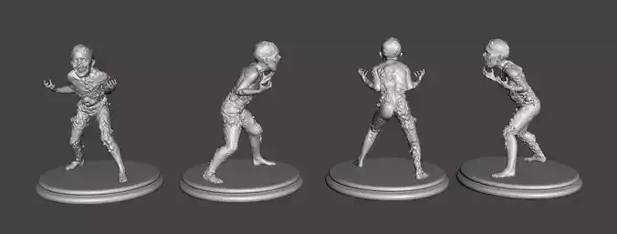 Teenager Kid zombie model 3D print 