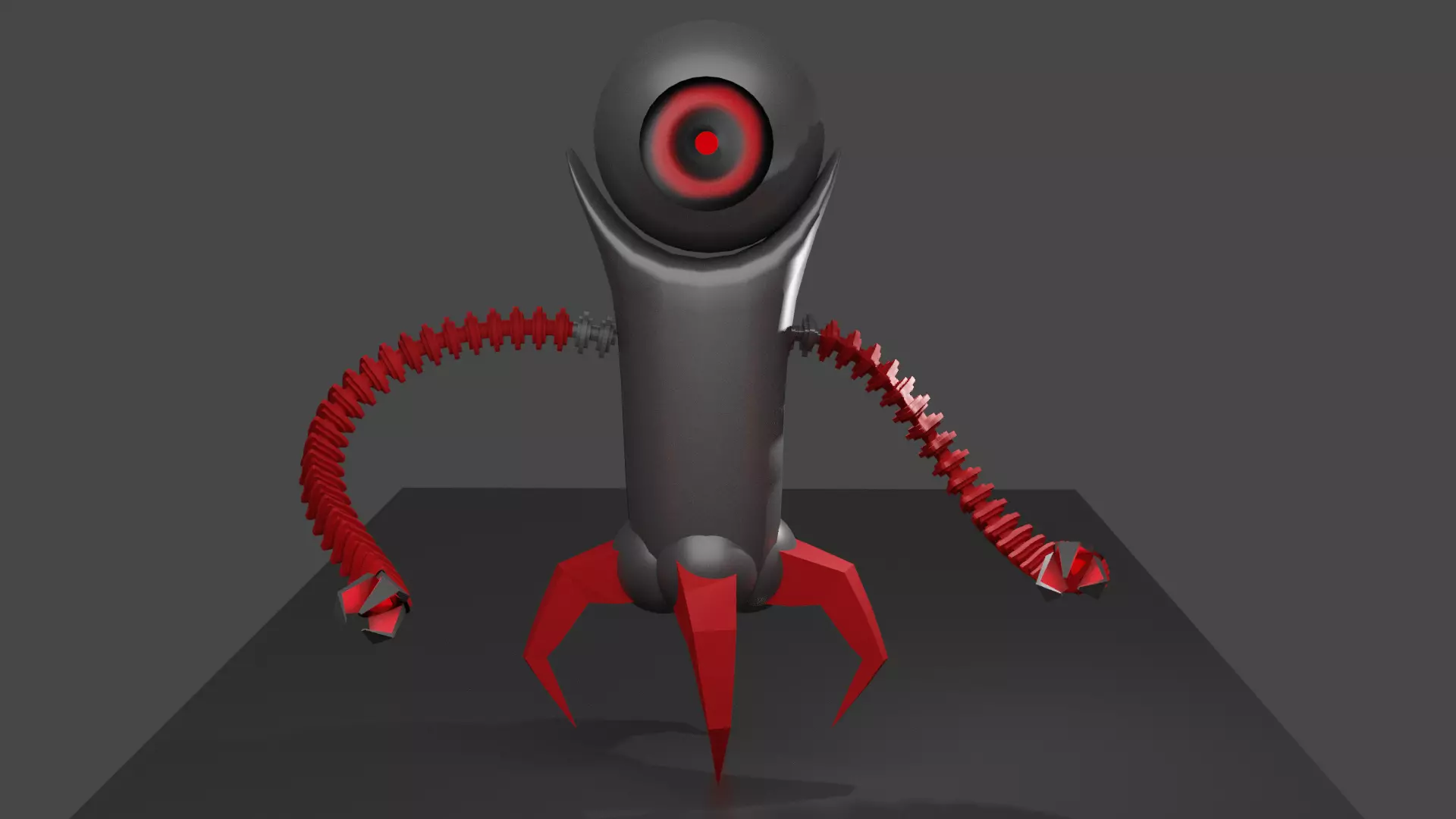Evil Robot Free low-poly 3D model