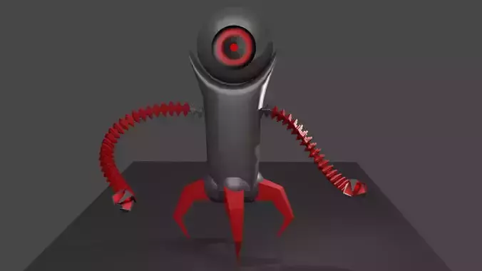 Evil Robot Free low-poly 3D model