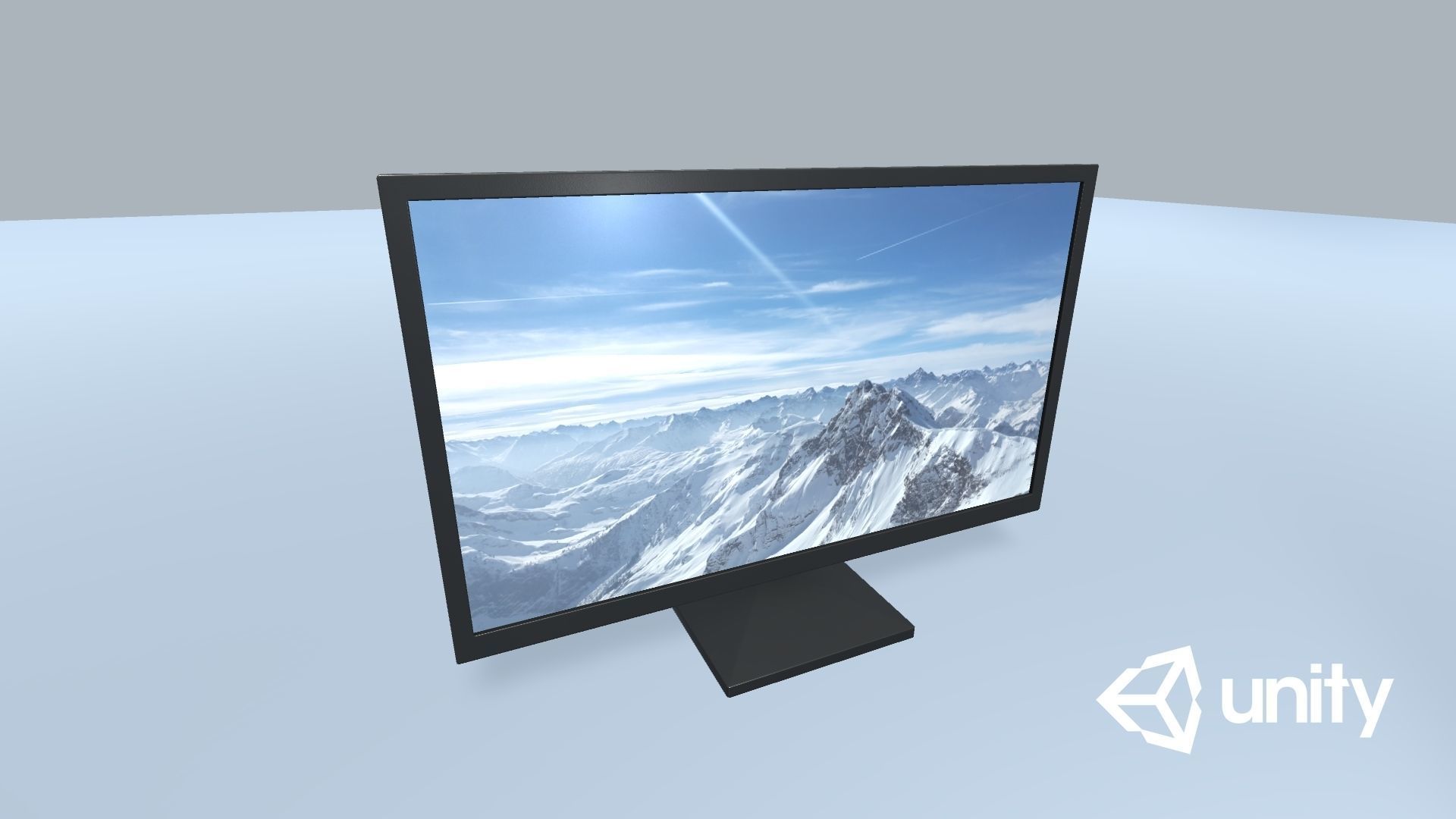 Computer Monitor Low-poly 3D model_11