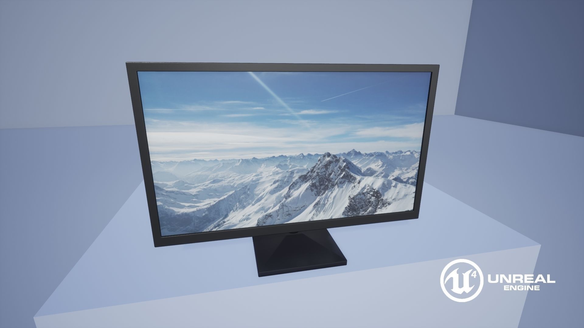 Computer Monitor Low-poly 3D model_12