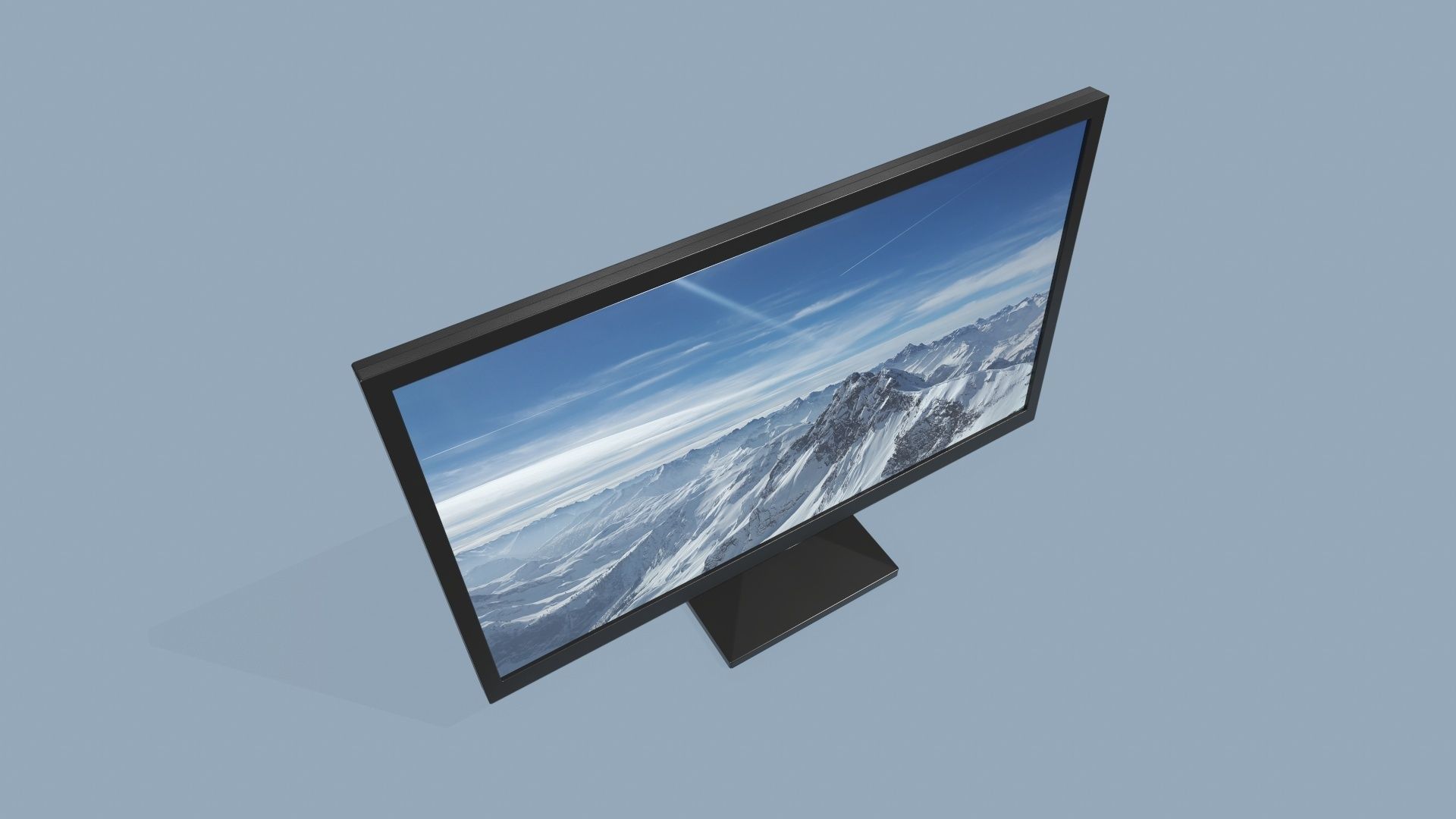 Computer Monitor Low-poly 3D model_5