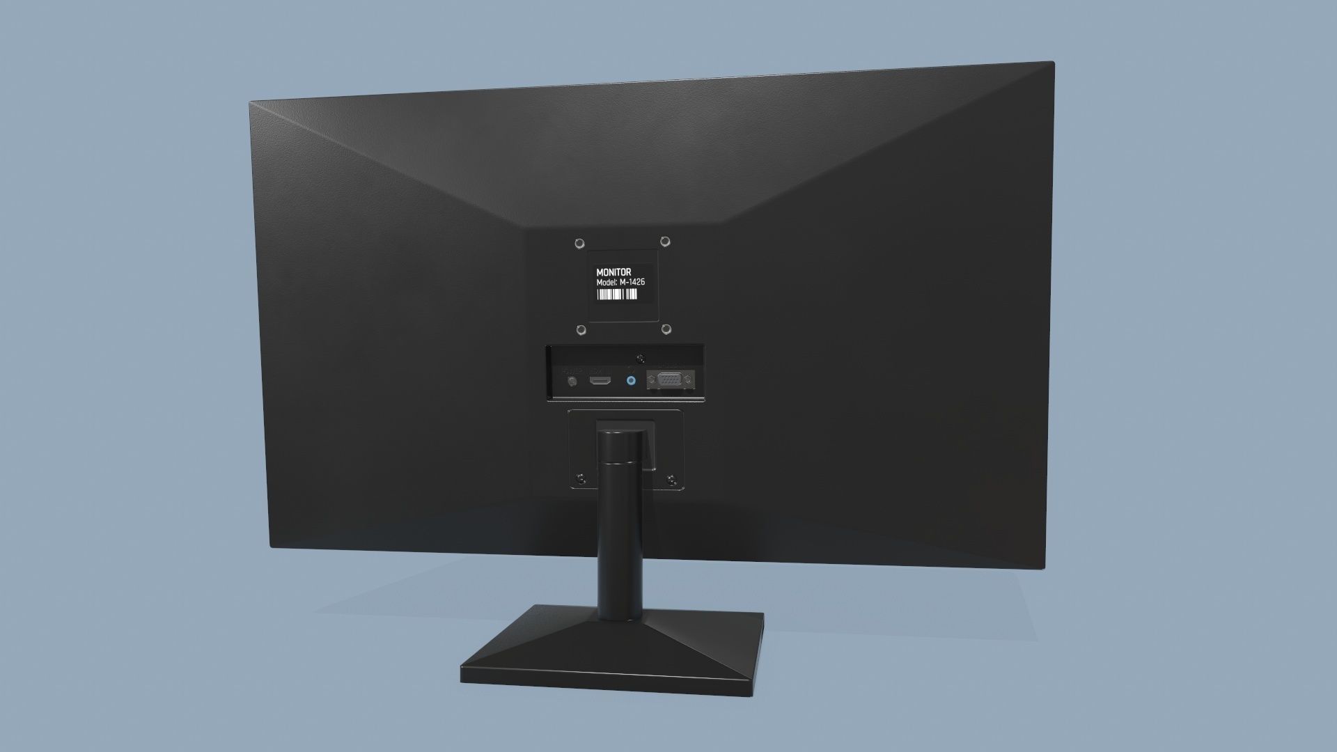 Computer Monitor Low-poly 3D model_6