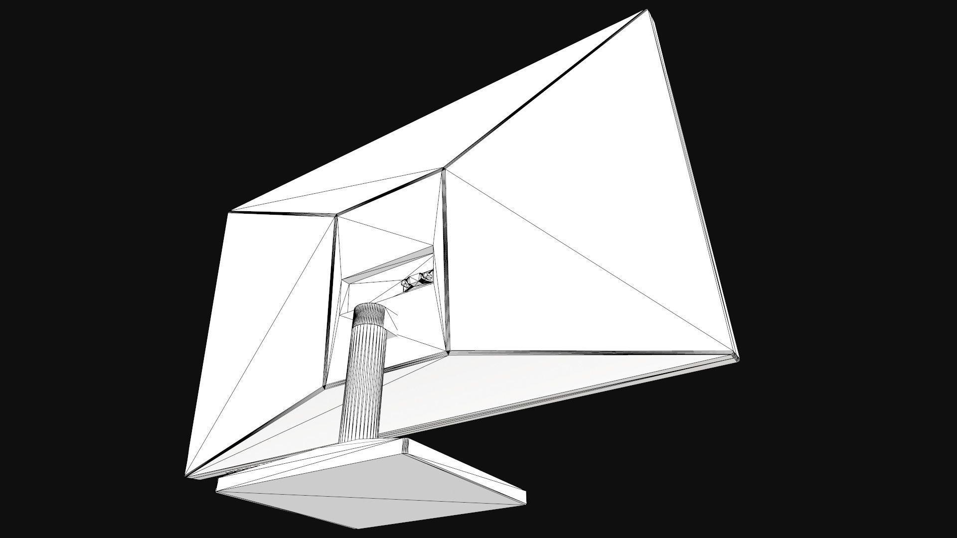 Computer Monitor Low-poly 3D model_10