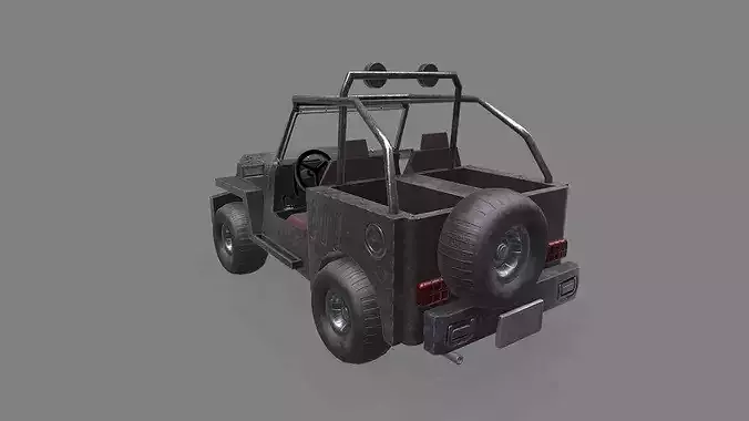 Jeep 3d Model Low-poly 3D model 4