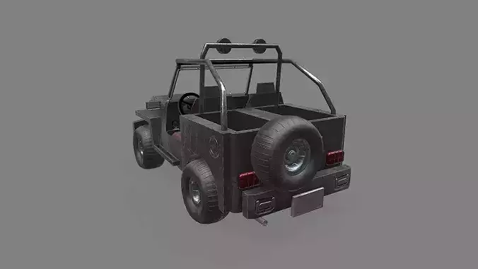 Jeep 3d Model Low-poly 3D model 3