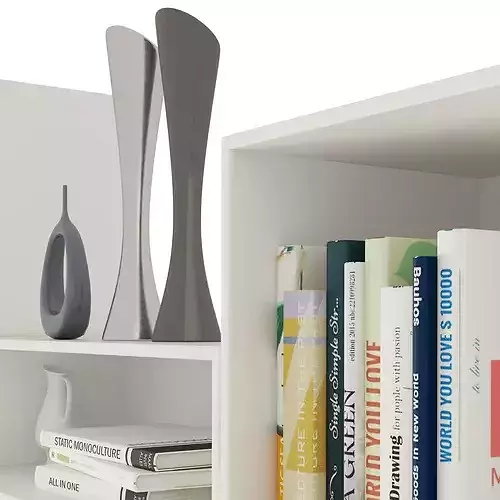 Boxed floating Library shelves 3d model