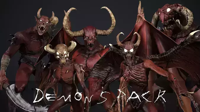 Demons pack 3D Model Collection