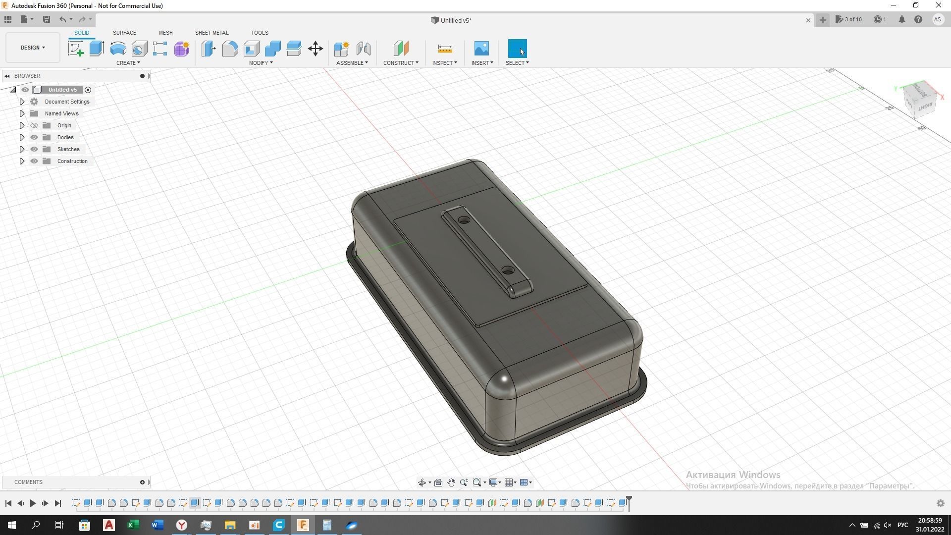 Rear light housing Notek 3D print model_1