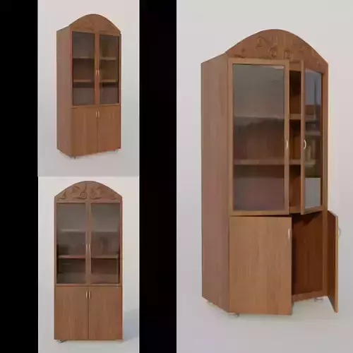 cabinet or library Low-poly 3D model