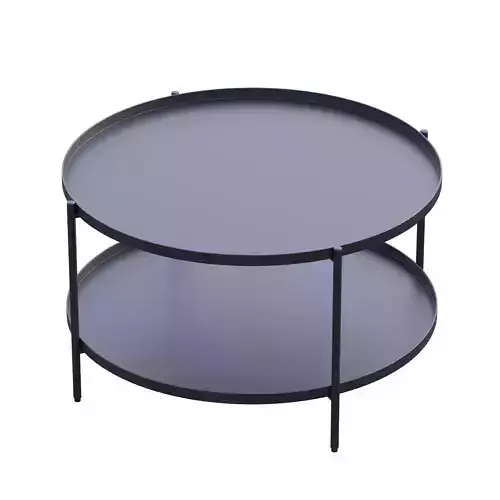 Chair coffee table with metal frame Low-poly 3D model