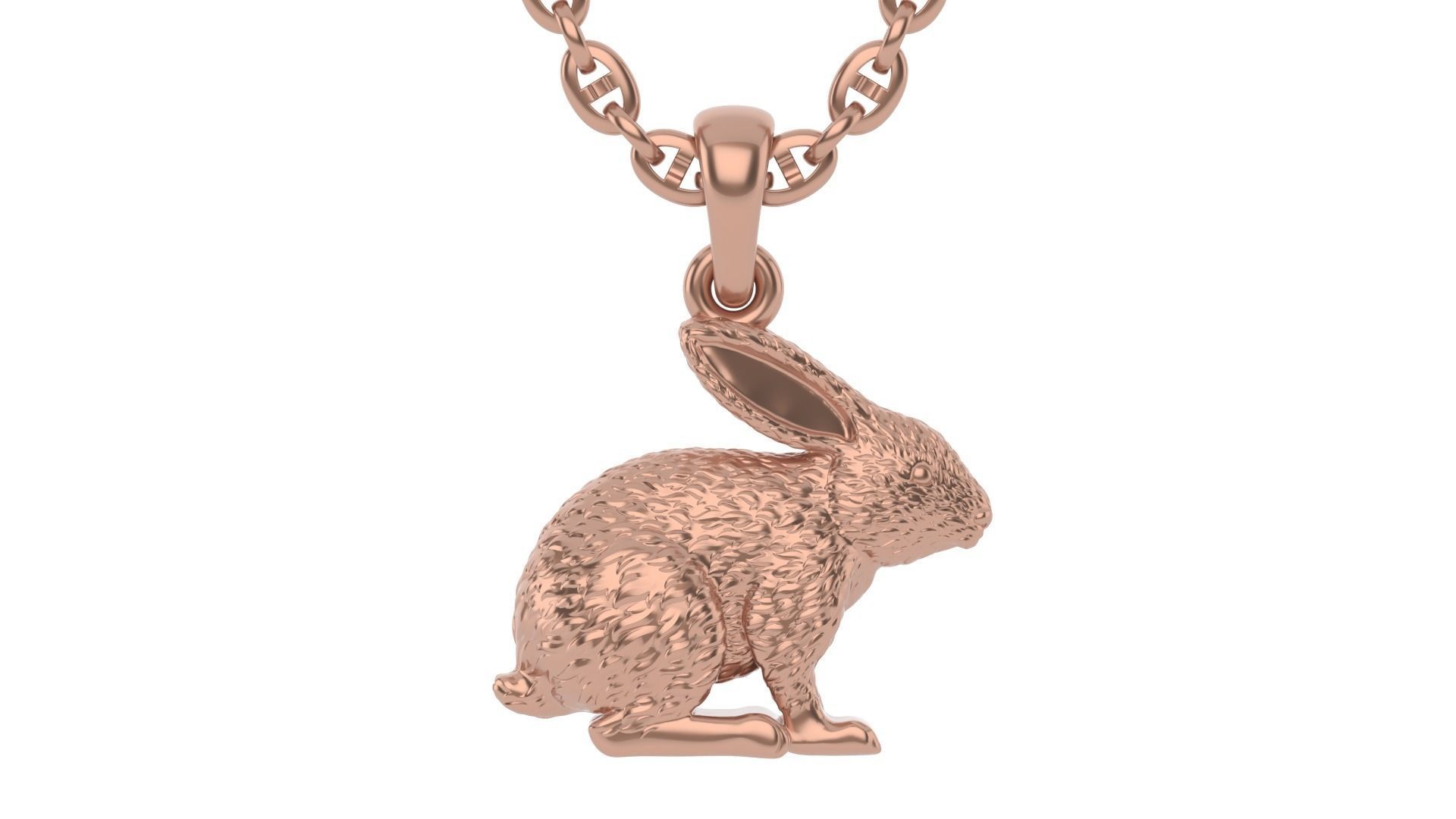 Rabbit pendant Version 2 3D print model_6