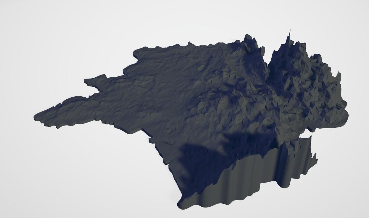 Topological maps of France Belgium and Holland 3D print model_3