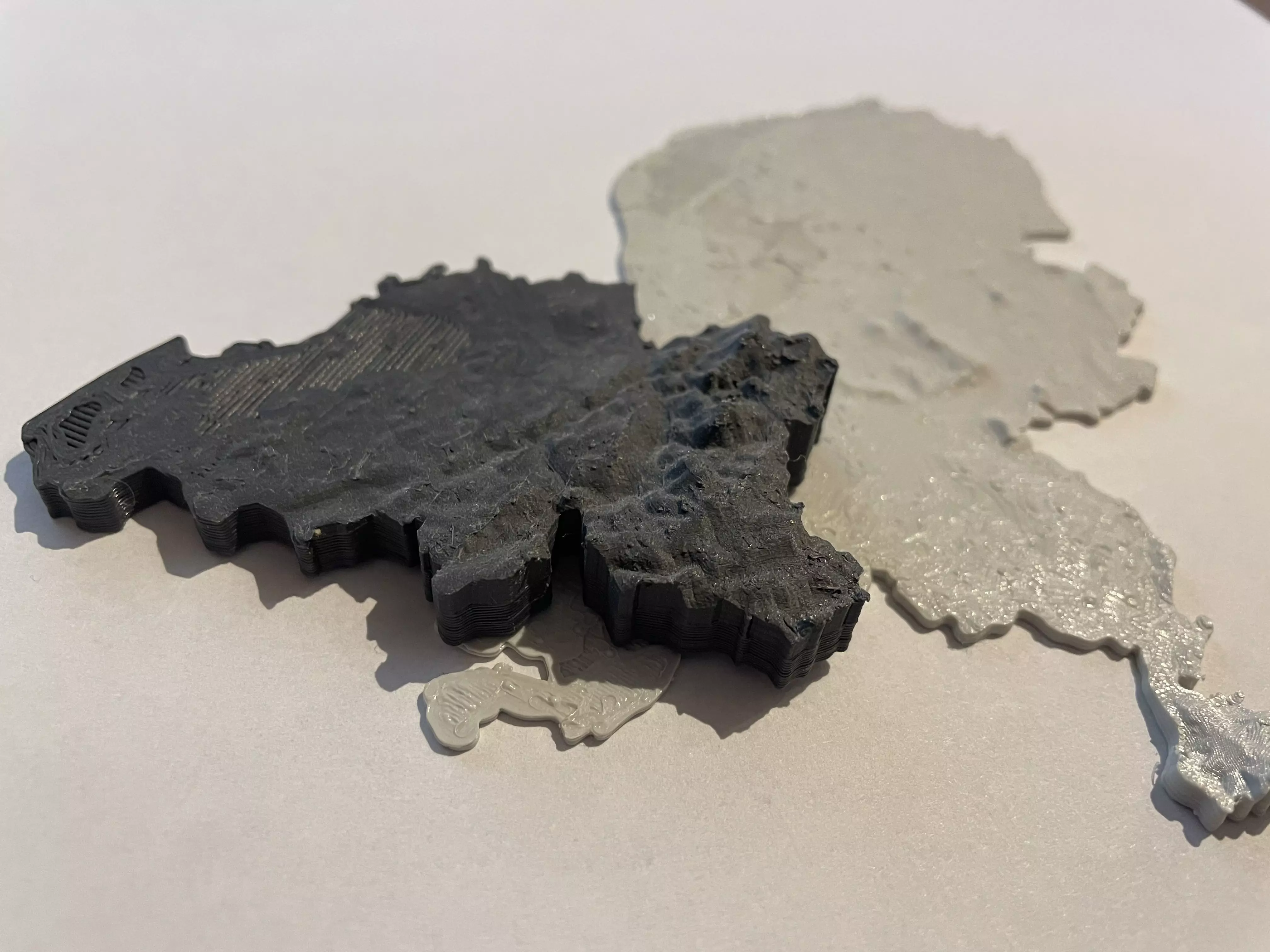 Topological maps of France Belgium and Holland 3D print model_0