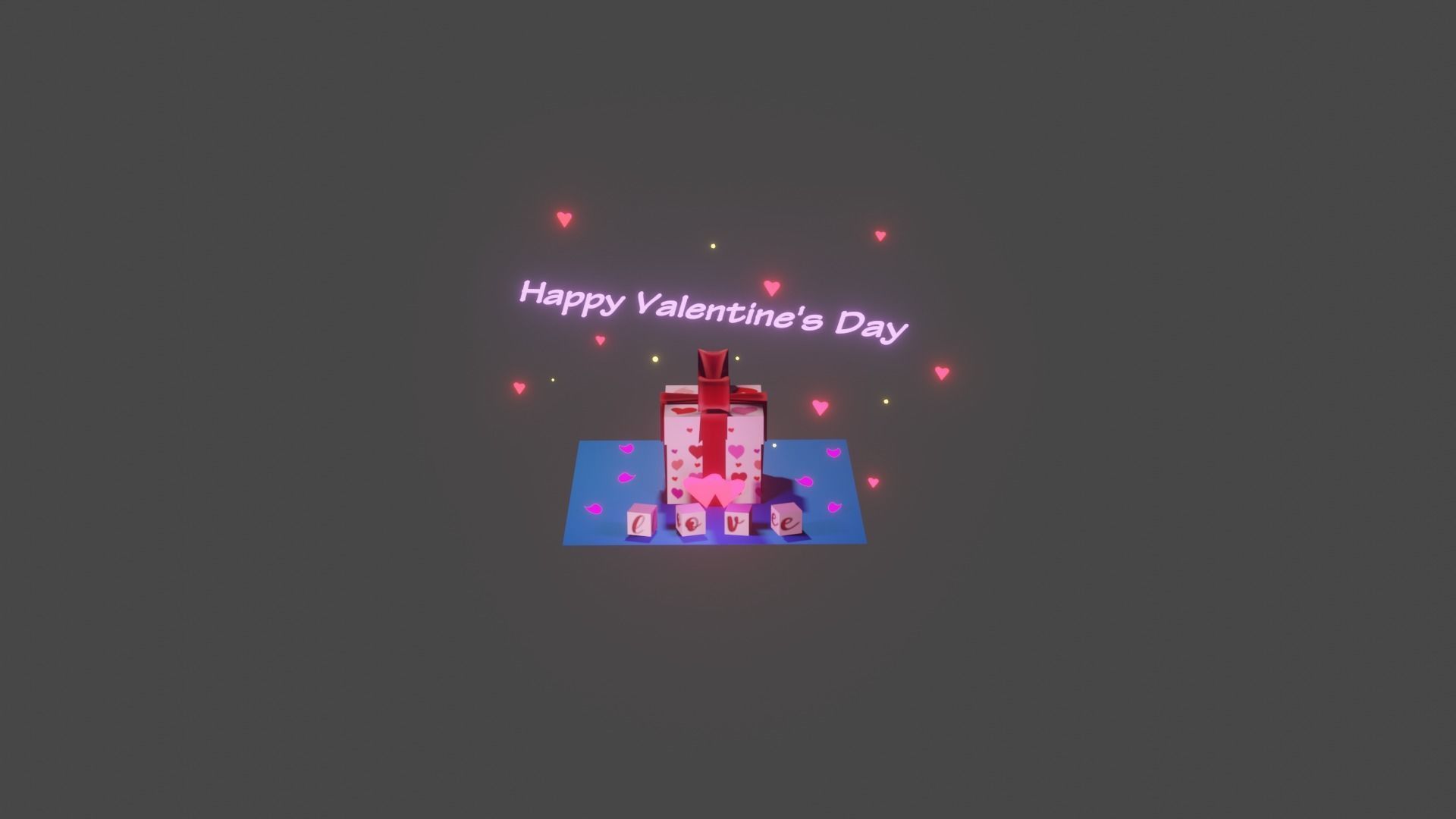 Gift Box Low-poly 3D model_1