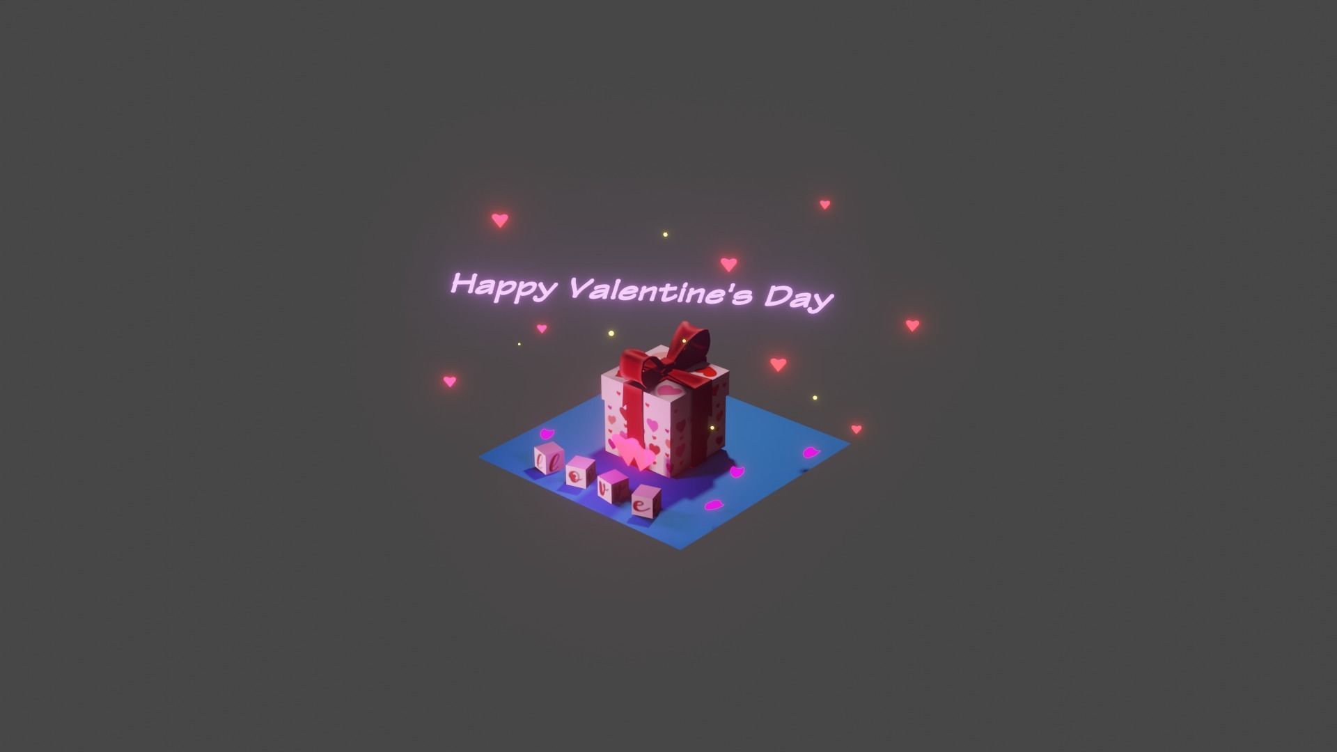 Gift Box Low-poly 3D model_2