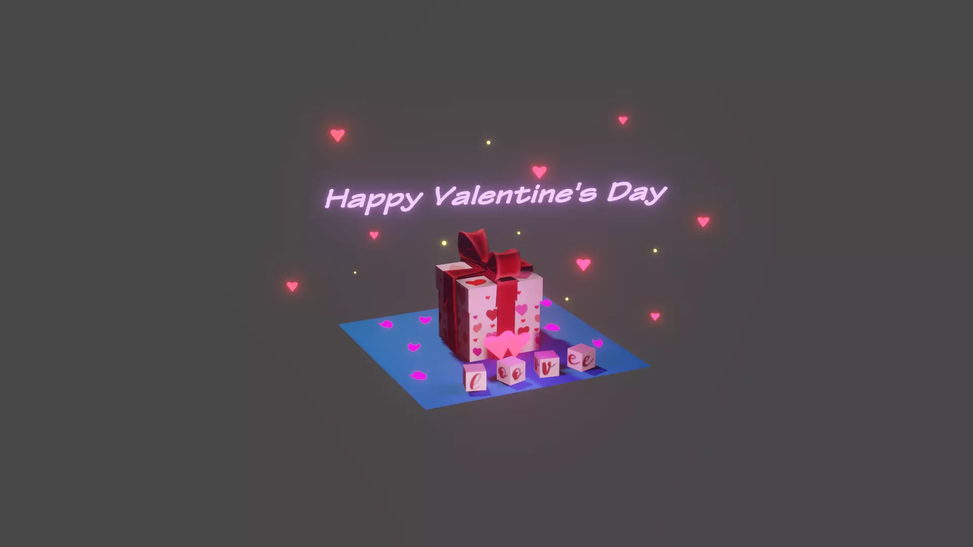 Gift Box Low-poly 3D model_0
