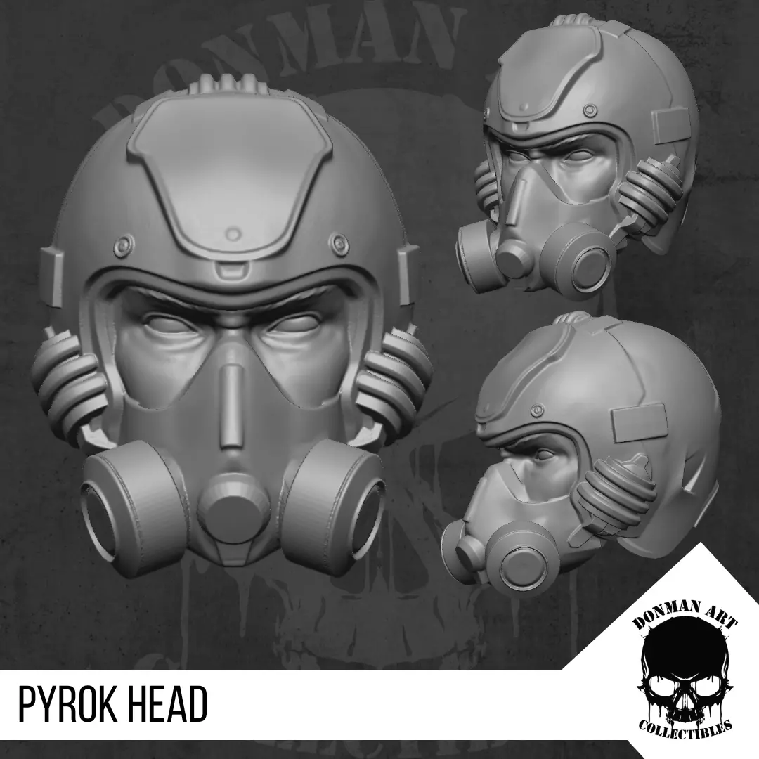 Pyrok Head for action figures 3D print model_0