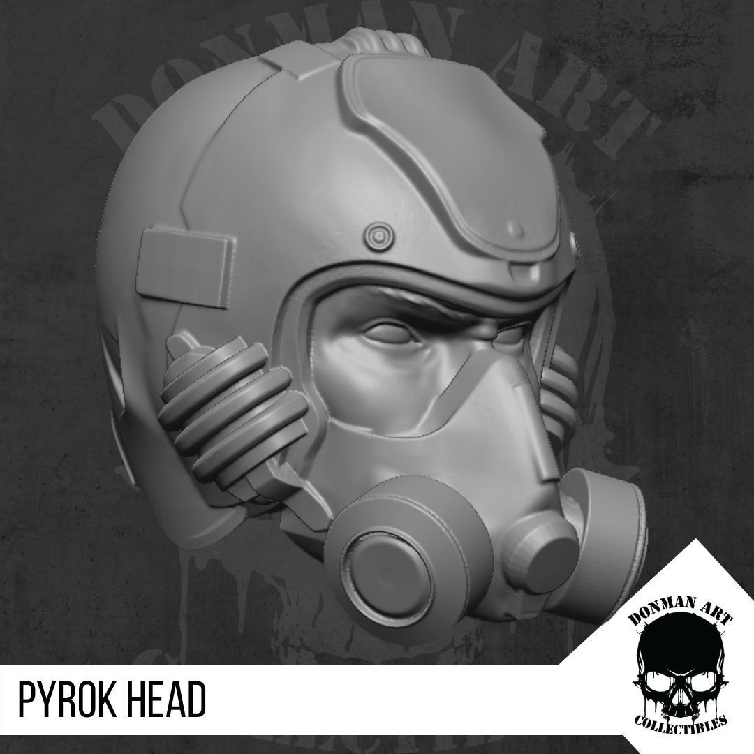 Pyrok Head for action figures 3D print model_1