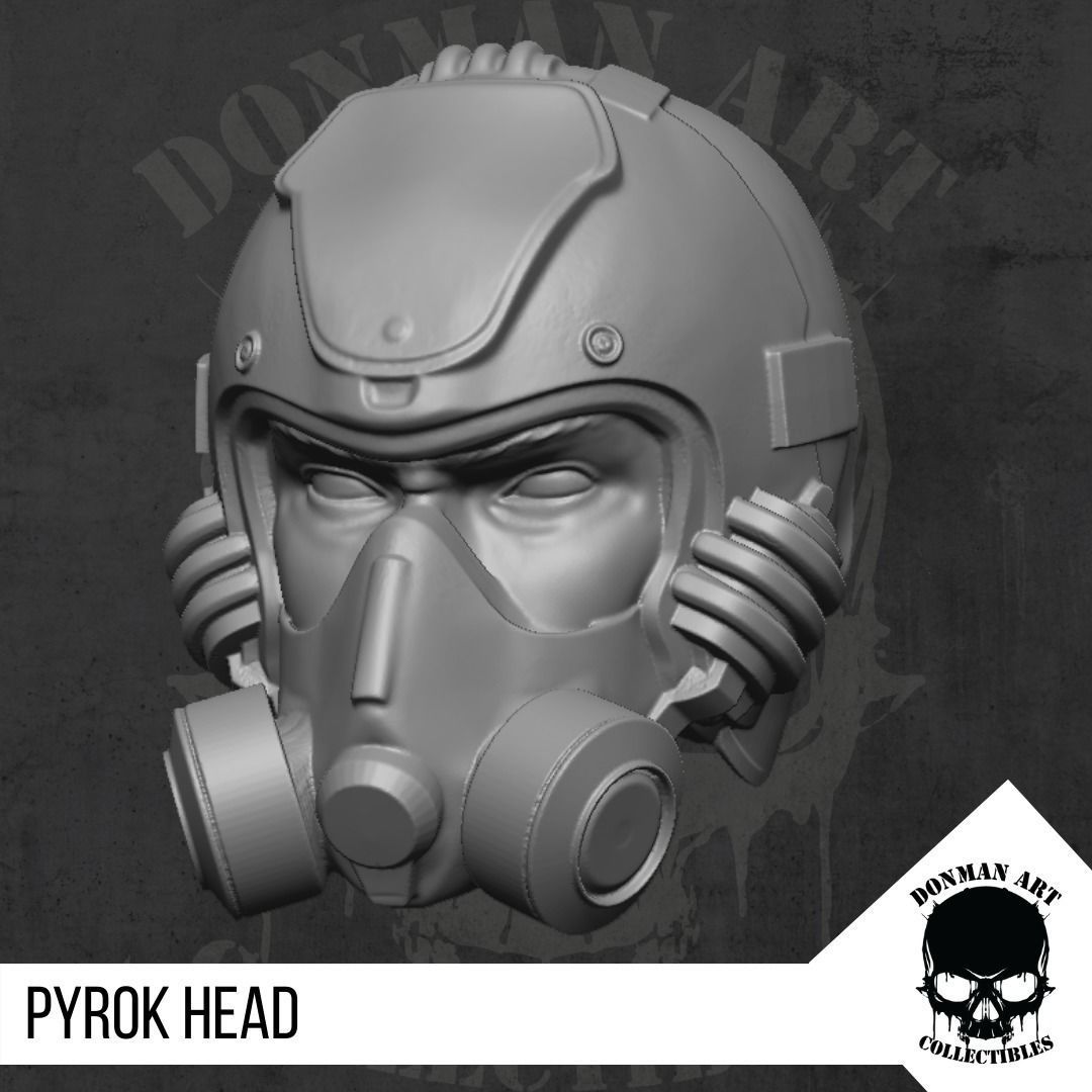 Pyrok Head for action figures 3D print model_17