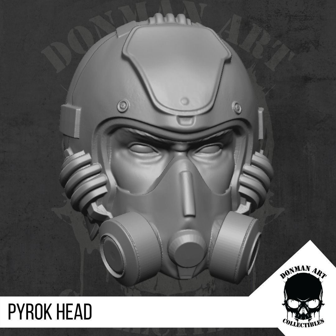 Pyrok Head for action figures 3D print model_14
