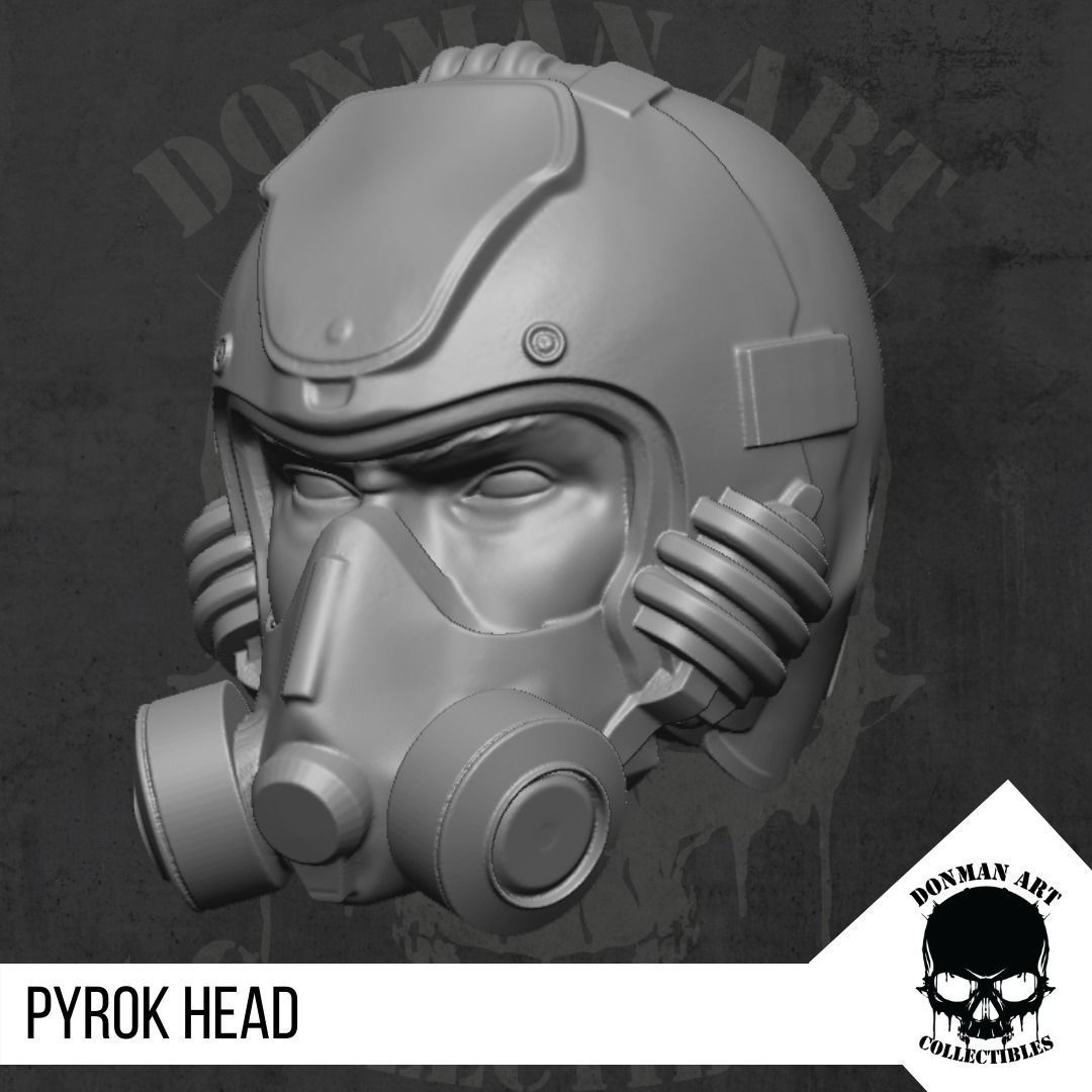 Pyrok Head for action figures 3D print model_15
