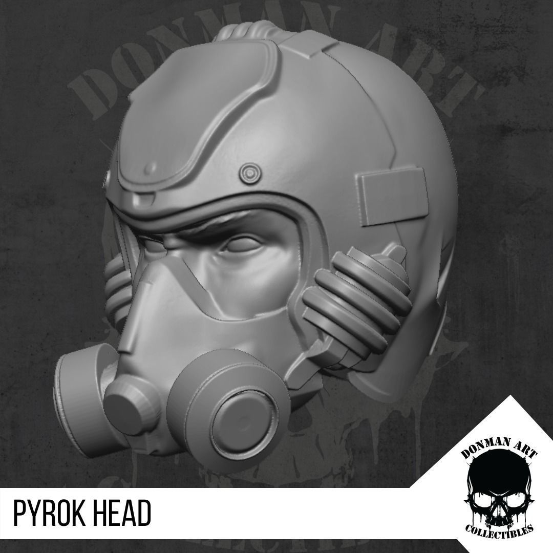 Pyrok Head for action figures 3D print model_19