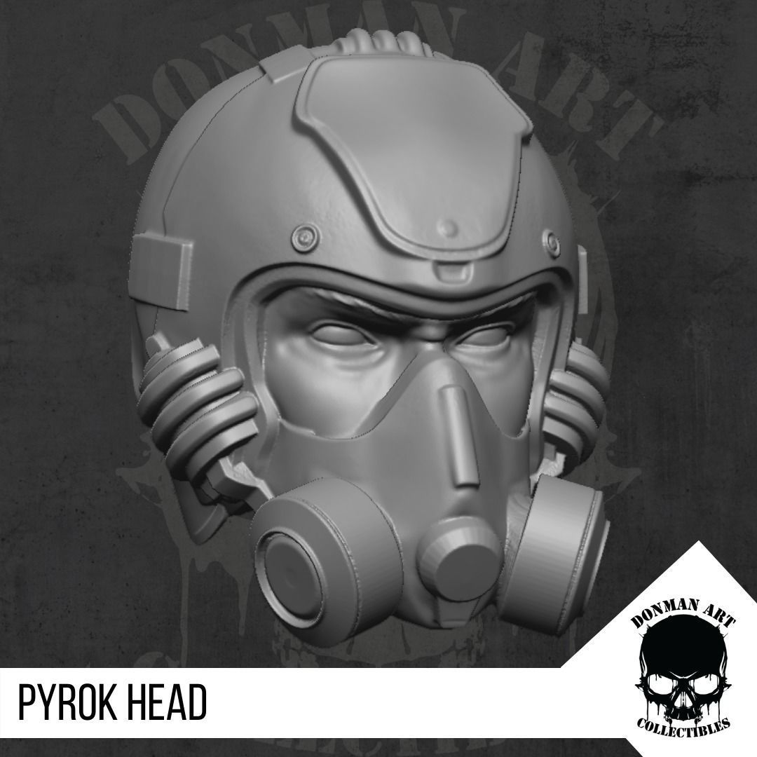 Pyrok Head for action figures 3D print model_18