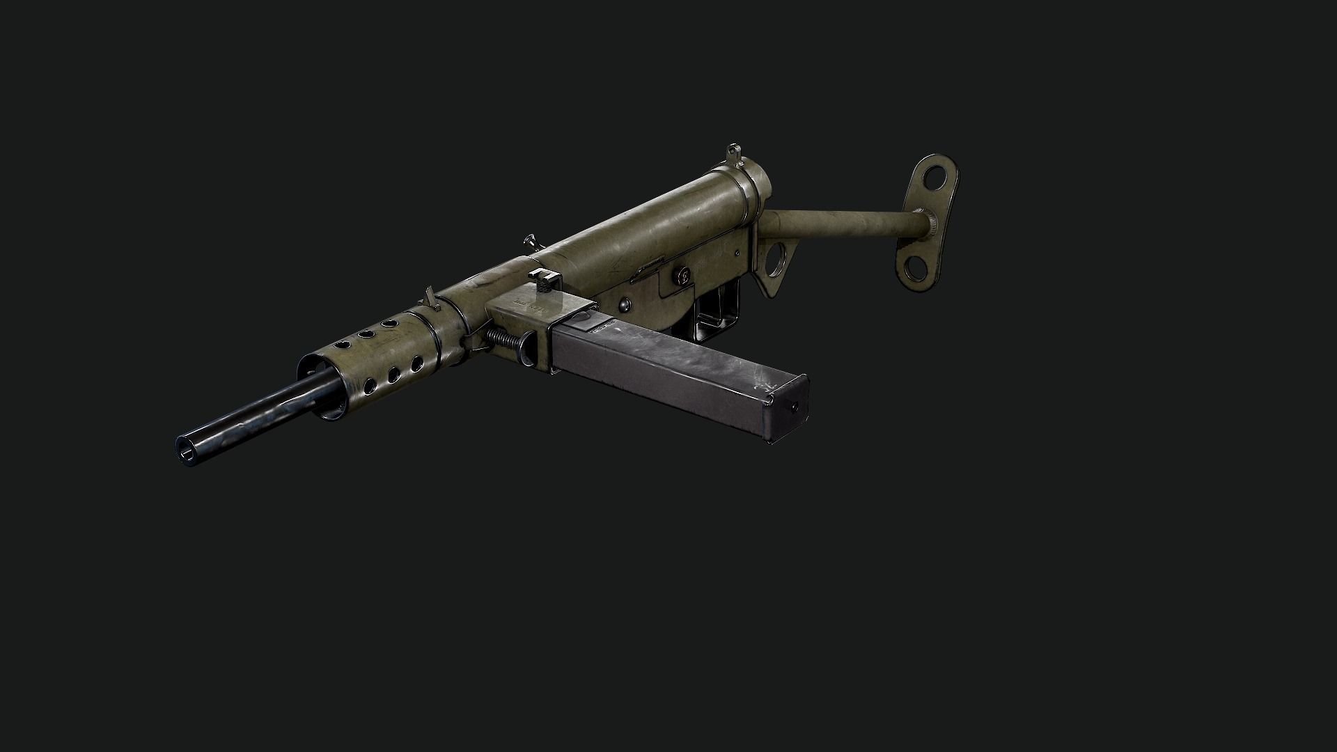 Sten Mk2 Low-poly 3D model_32