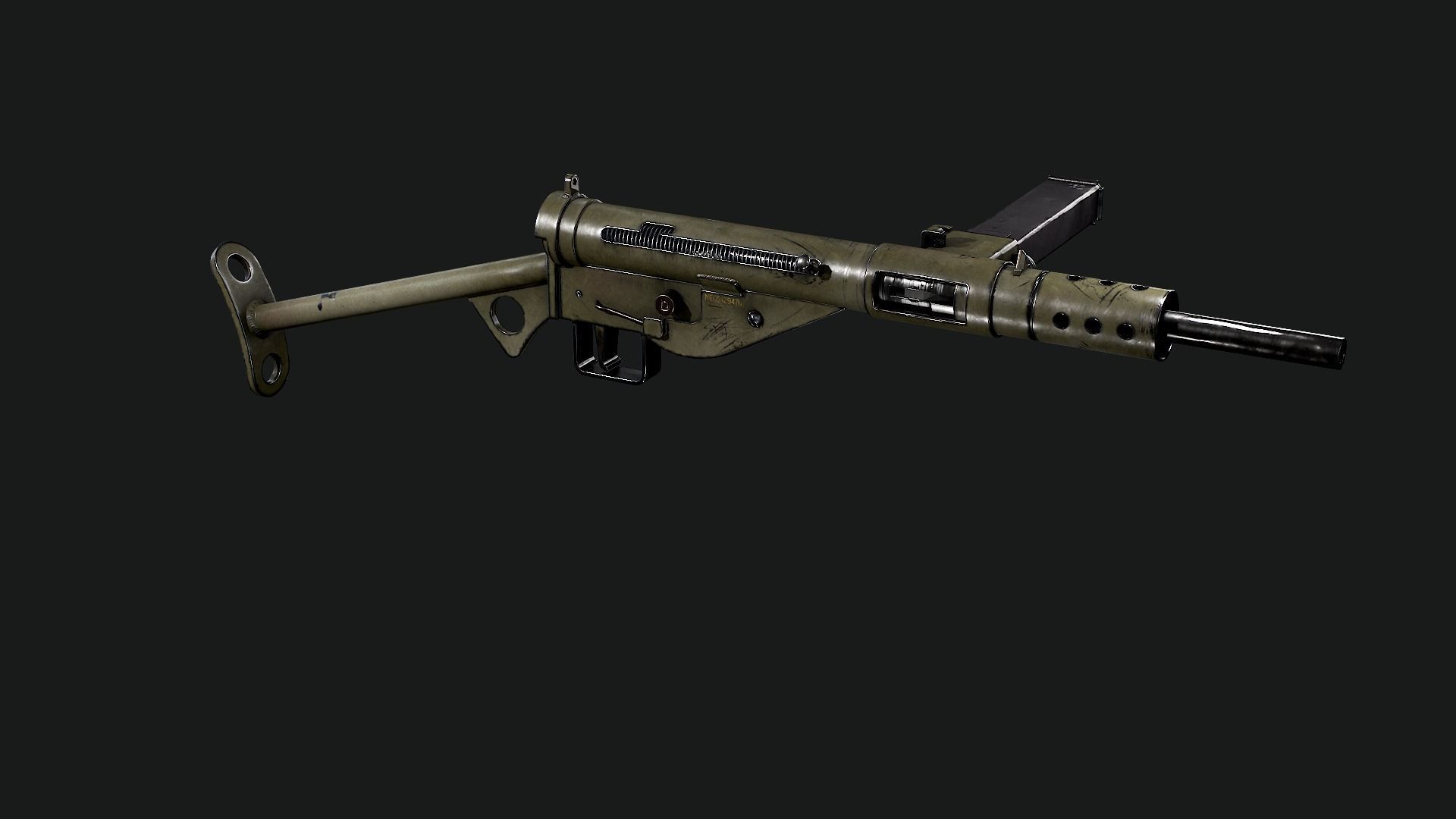 Sten Mk2 Low-poly 3D model_58