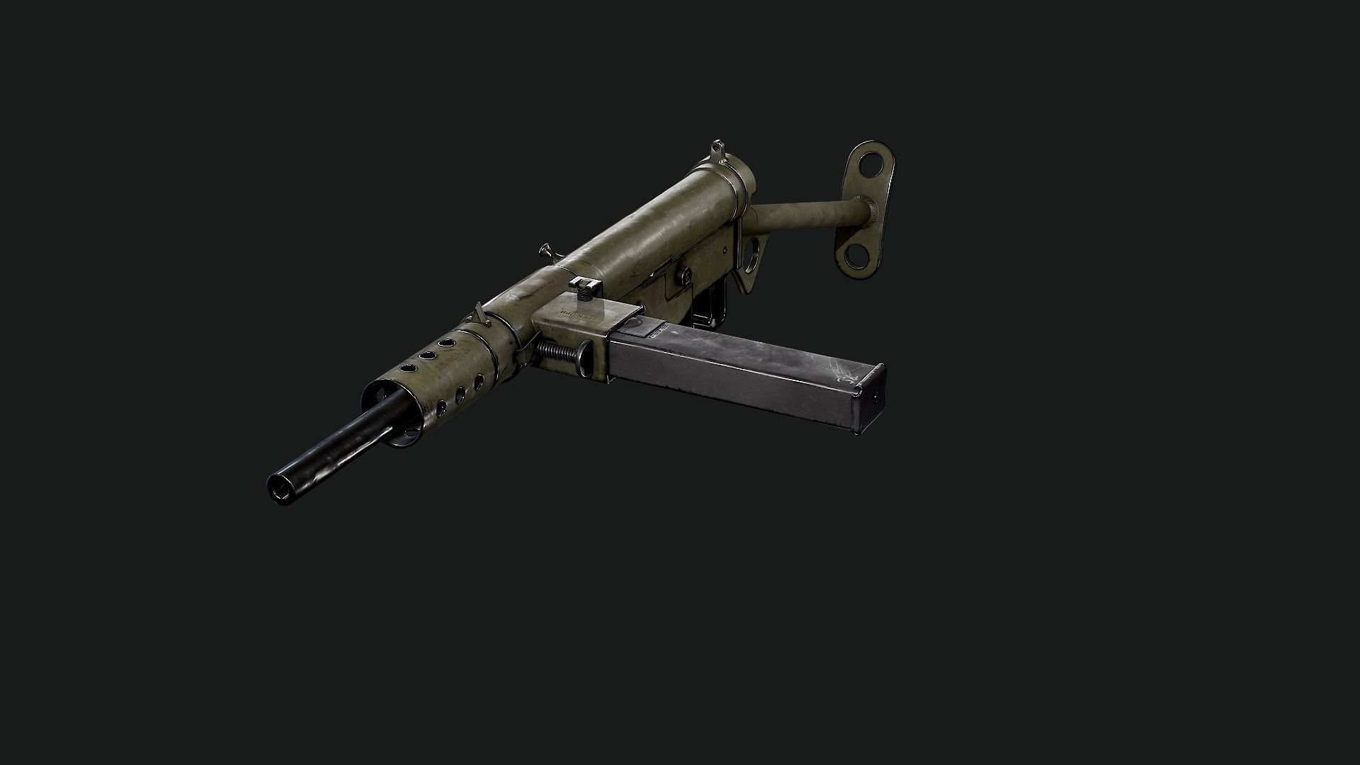 Sten Mk2 Low-poly 3D model_31