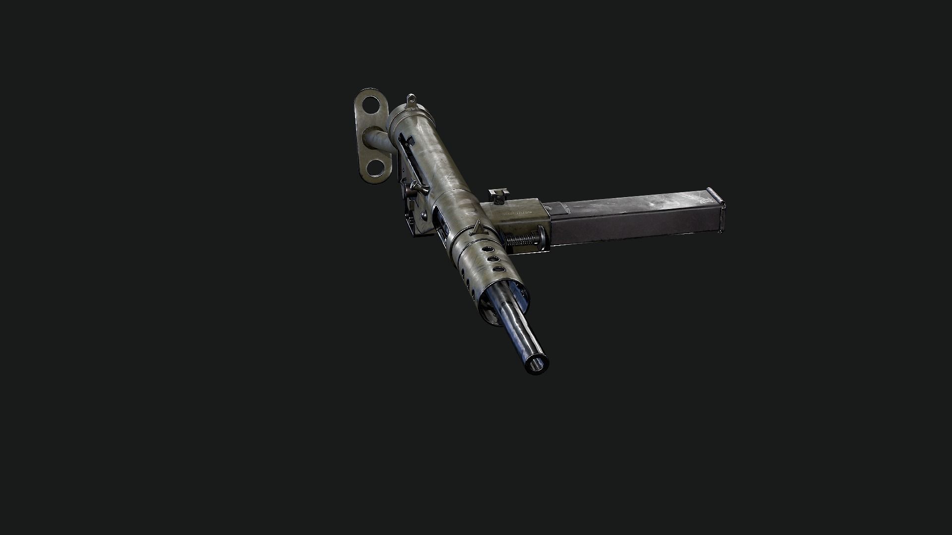 Sten Mk2 Low-poly 3D model_27