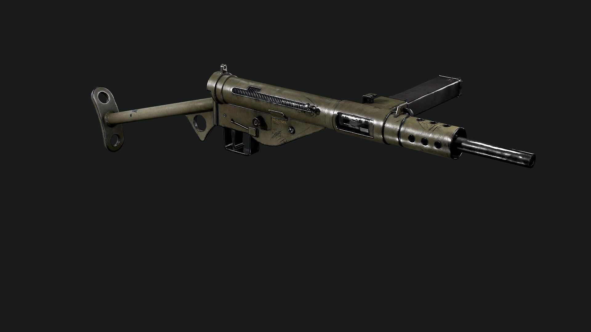 Sten Mk2 Low-poly 3D model_59