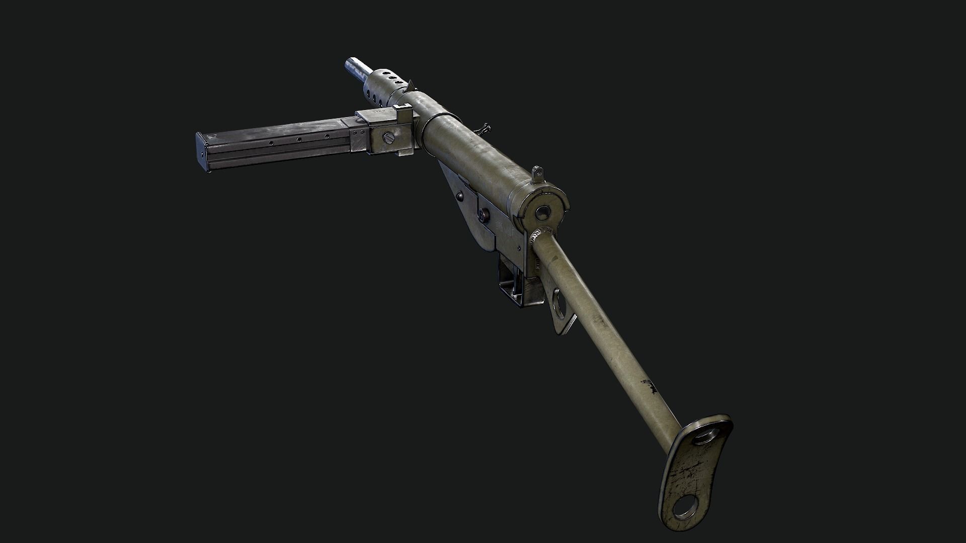 Sten Mk2 Low-poly 3D model_44