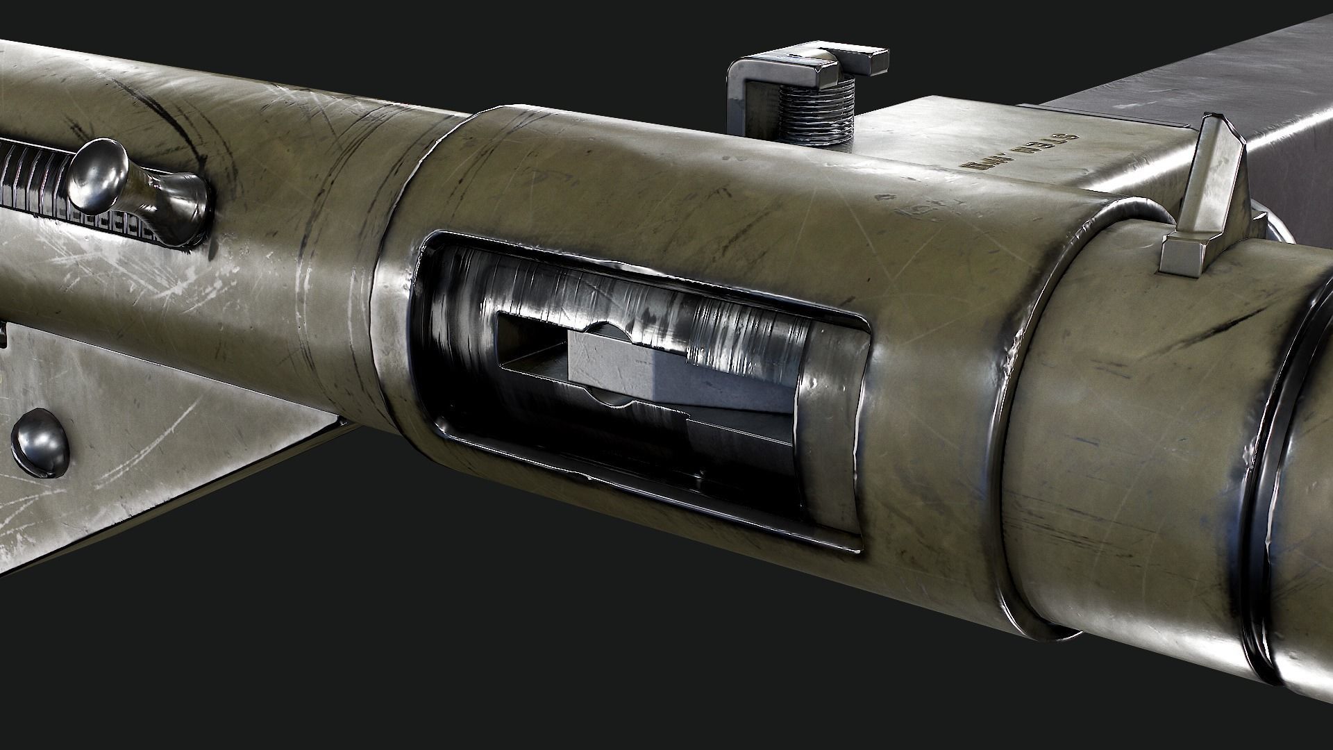 Sten Mk2 Low-poly 3D model_10