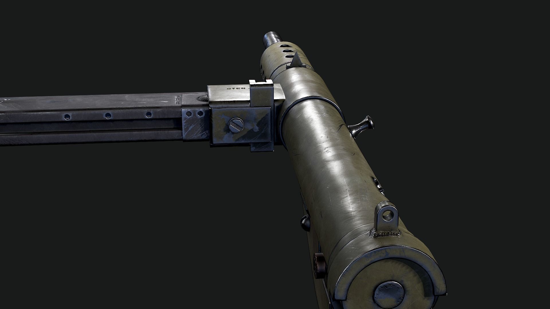 Sten Mk2 Low-poly 3D model_13