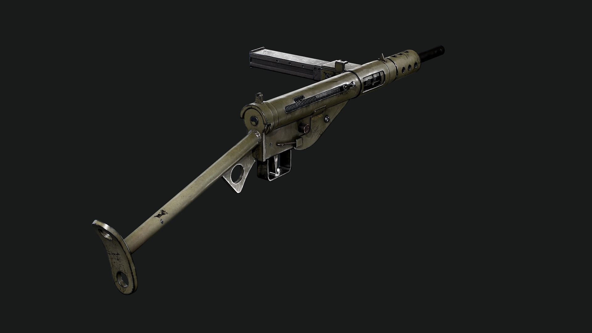 Sten Mk2 Low-poly 3D model_50