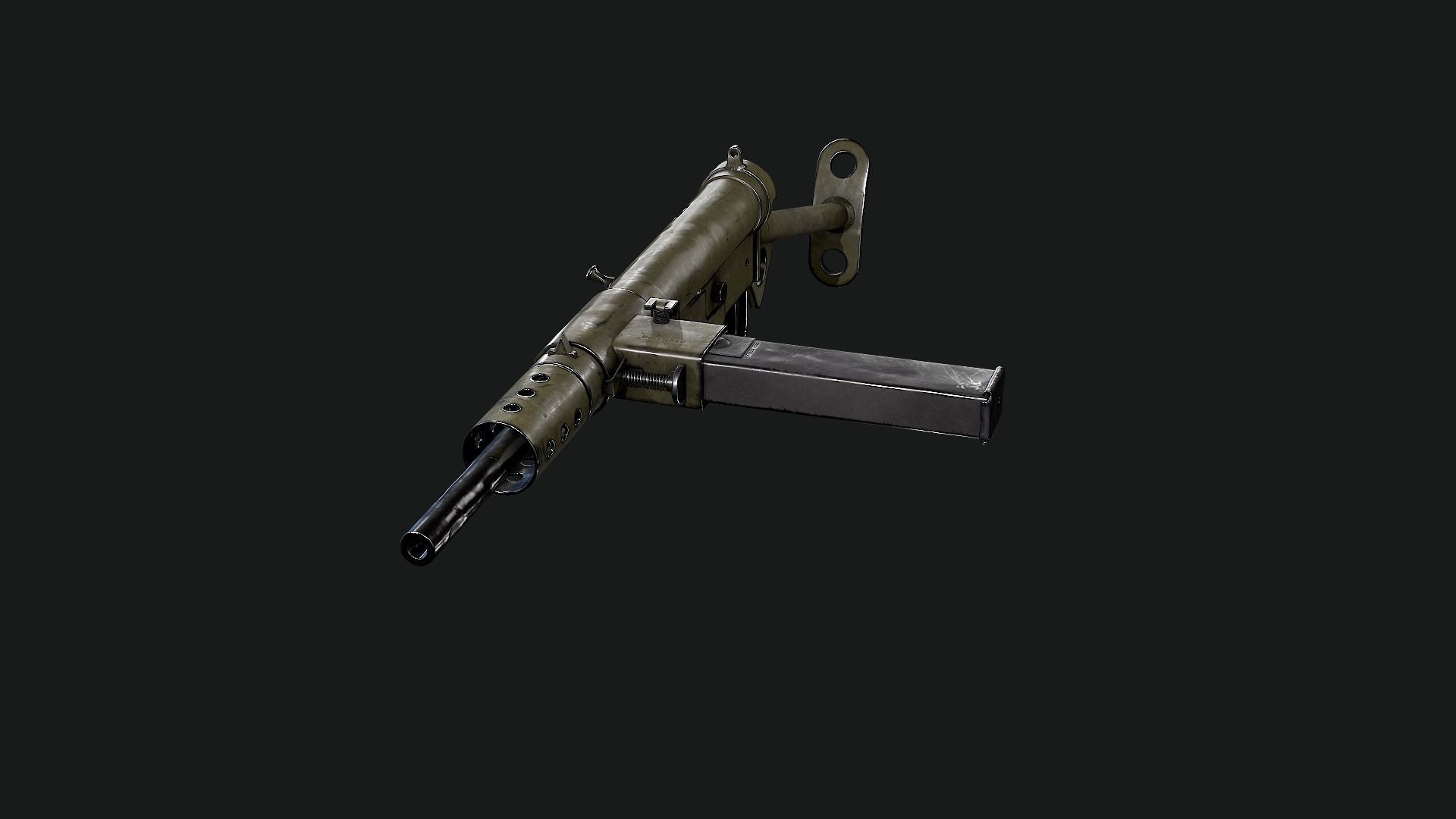 Sten Mk2 Low-poly 3D model_30