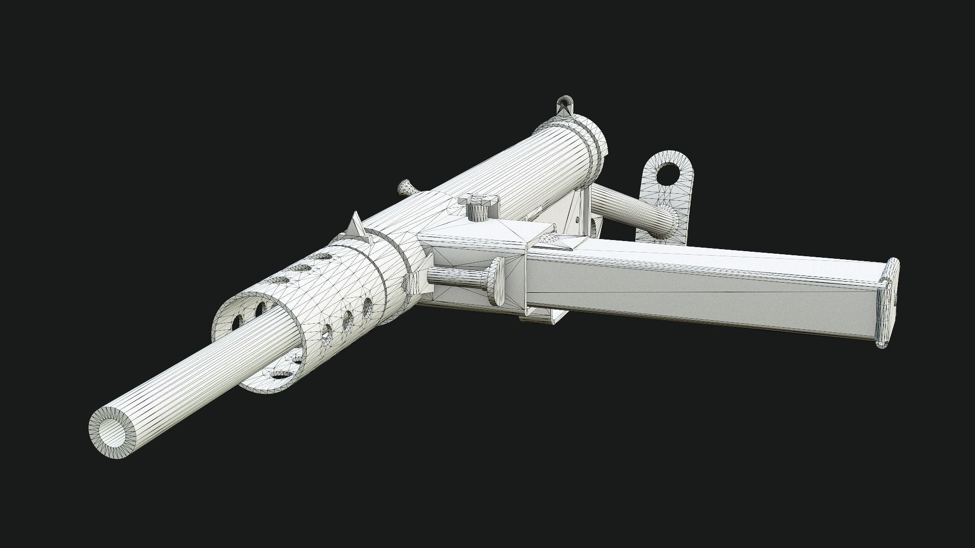 Sten Mk2 Low-poly 3D model_21